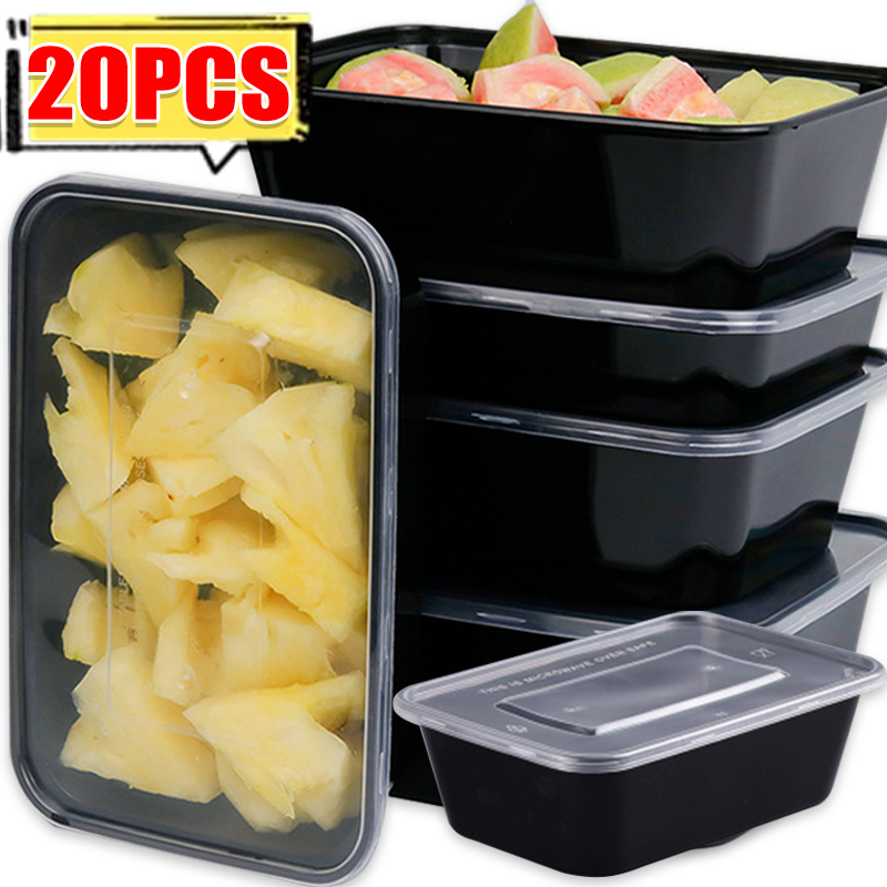 Meal Prep Jars With Lids - Recipientes para armazenamento de alimentos 10/20x