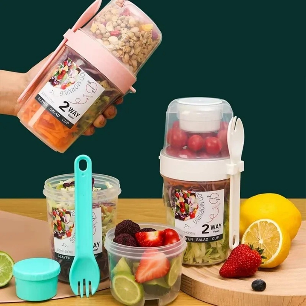 Meal Prep Jar - Copo de salada portátil copo de