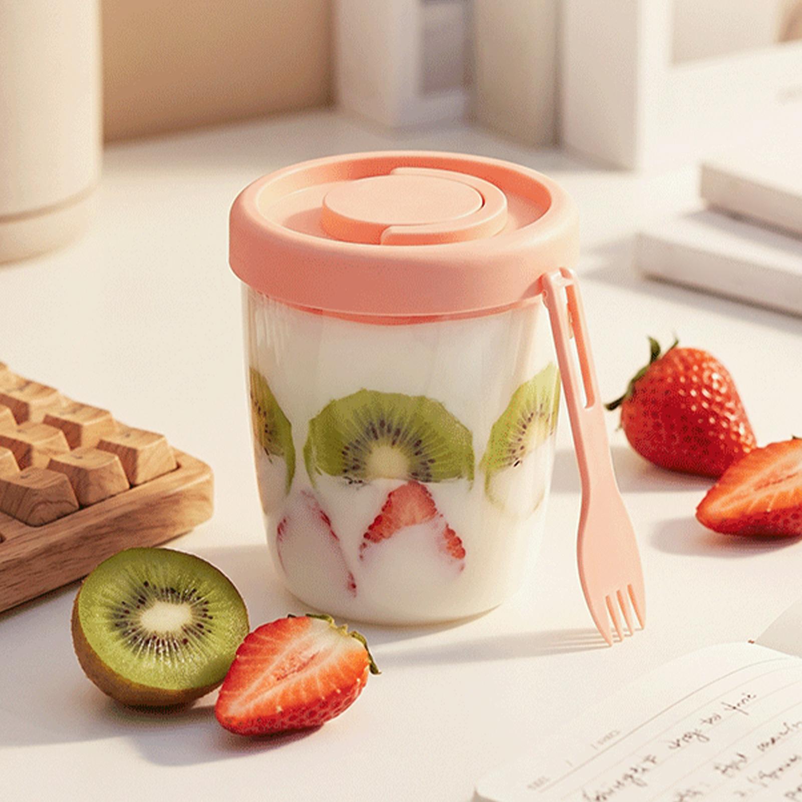 Meal Prep Jar - Copos de Iogurte com Tampa, Copo