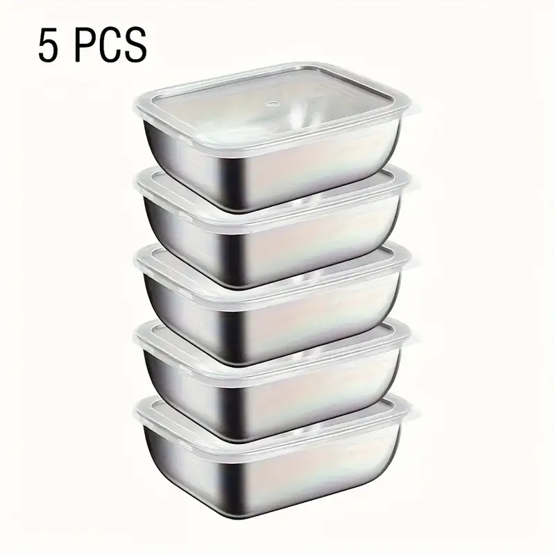 Meal Prep Recipes - Conjunto de 5 Recipientes de Armazenamento