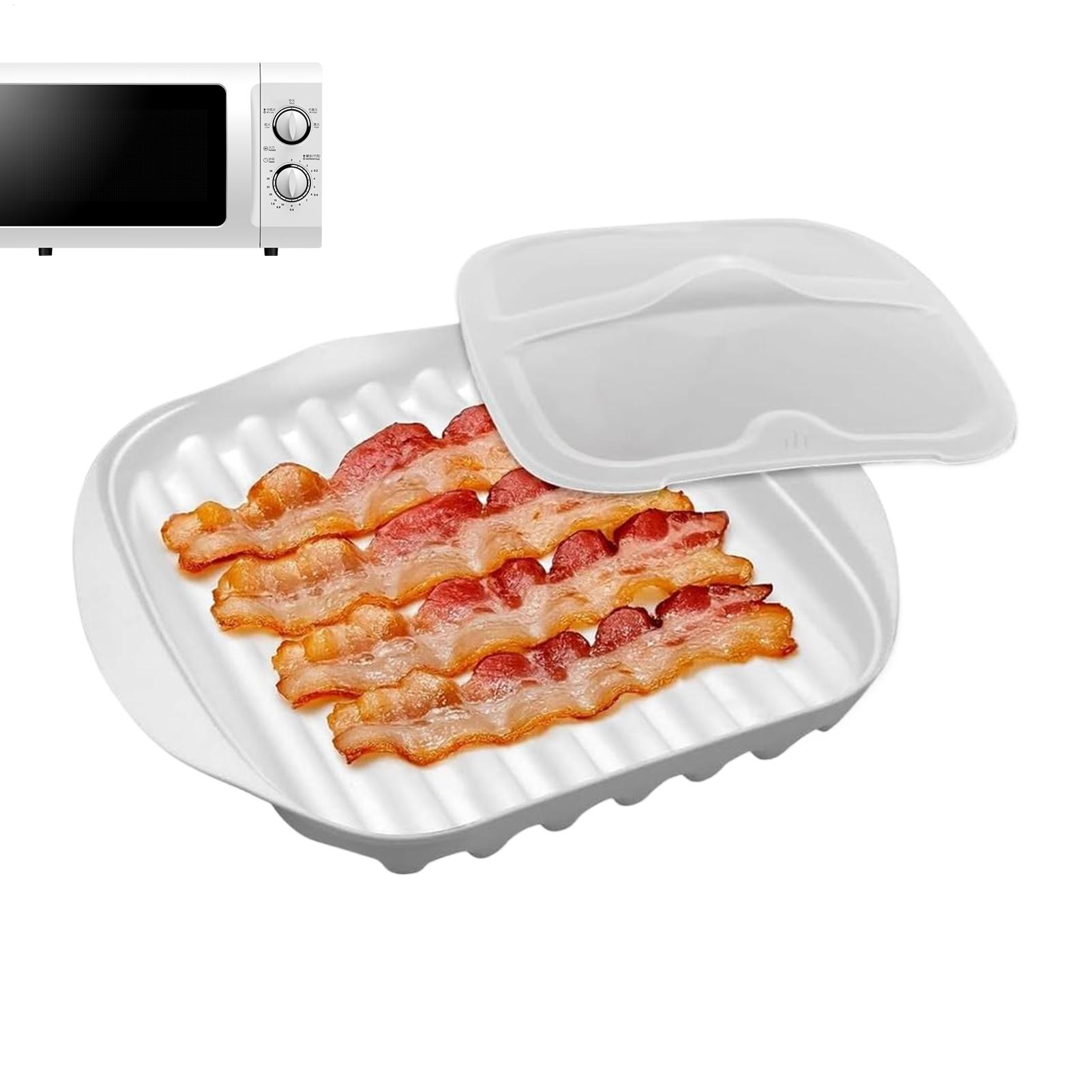 Meal Prep Hot Dogs - Bandeja Antiaderente para Bacon de Micro-ondas,