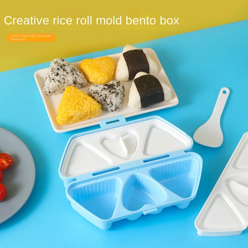 Meal Prep Rice - Dobrável portátil triângulo amor sushi arroz