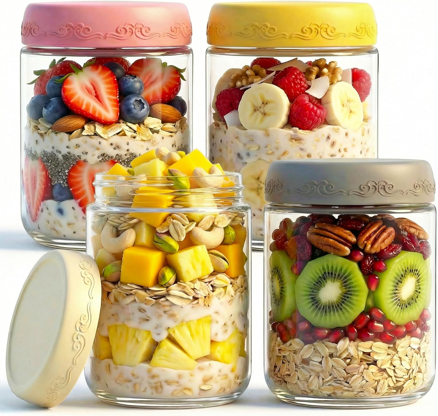 Meal Prep Jar - Potes de Vidro Herméticos de 16