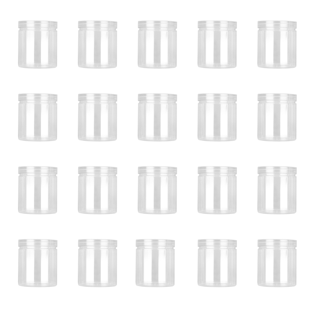 Meal Prep Jar - 20 Frascos Plásticos de 500ml com