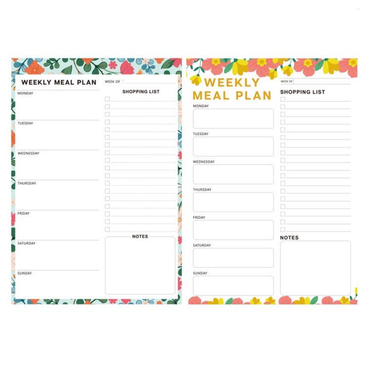 Meal Prep Grocery List - Planejador de Refeições Magnético para Geladeira,