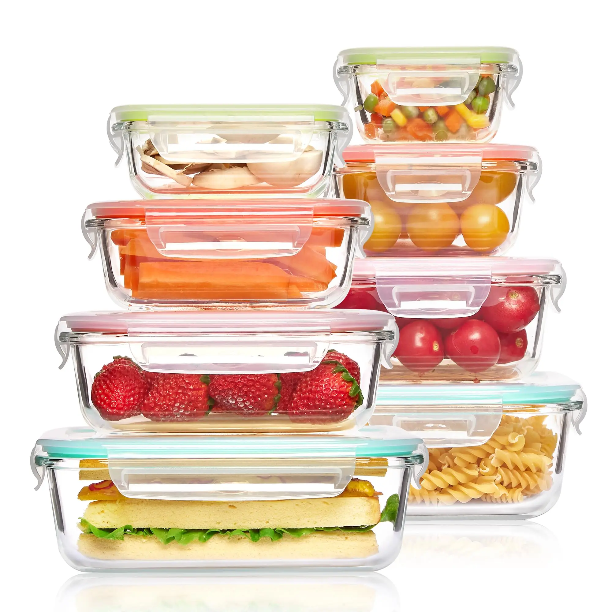 Meal Prep Recipes - Lancheira de vidro, recipientes para armazenamento
