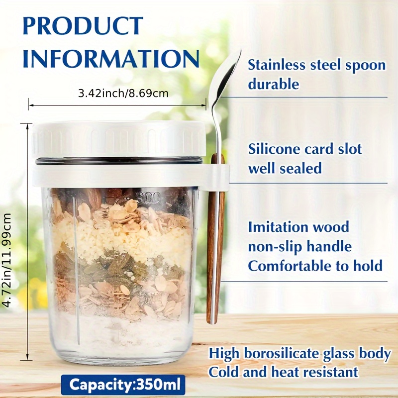 Copo de aveia de vidro de 1 un - Meal Prep Jar avaliação e preço