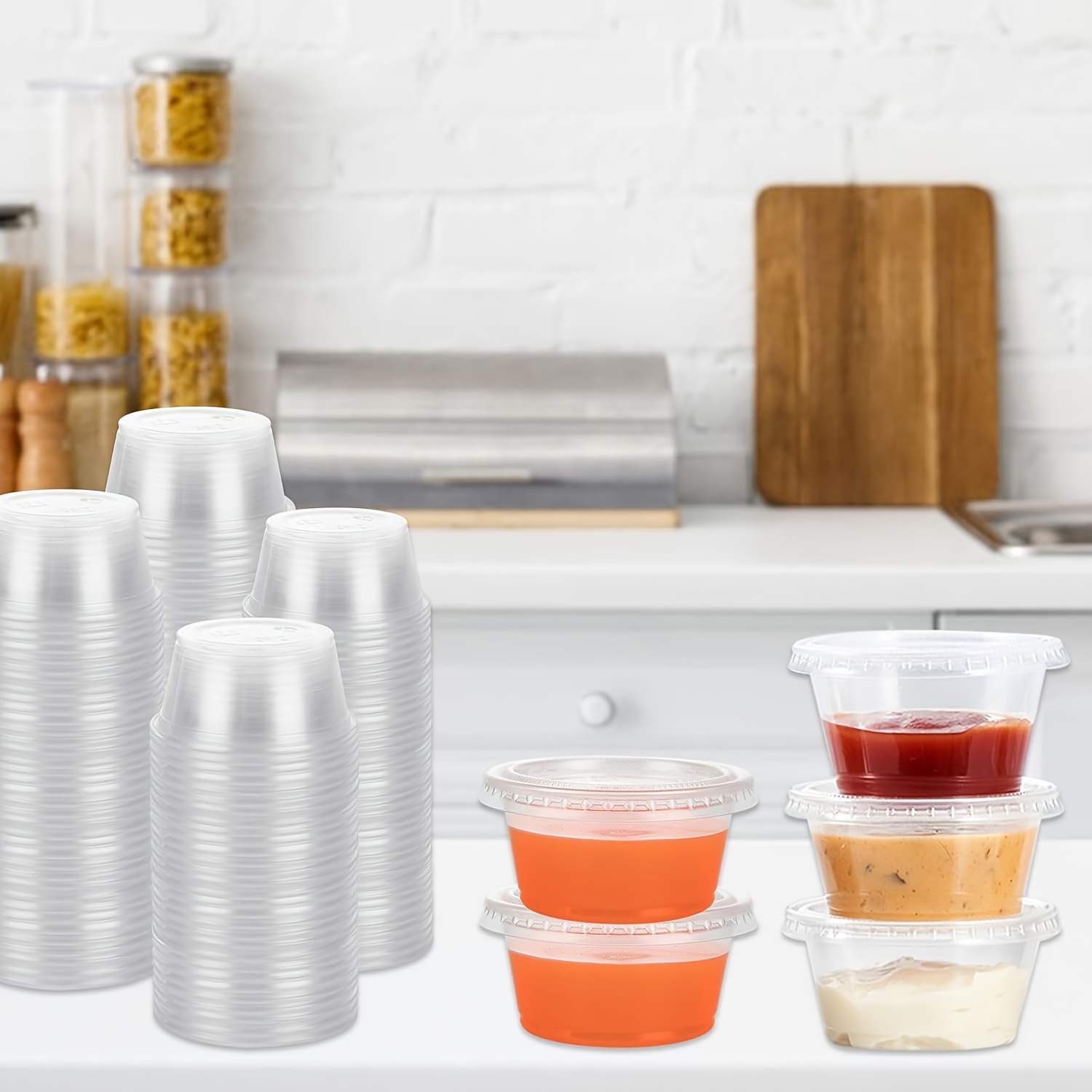 50/100 pces caixa de vedação d - Meal Prep Jar avaliação e preço
