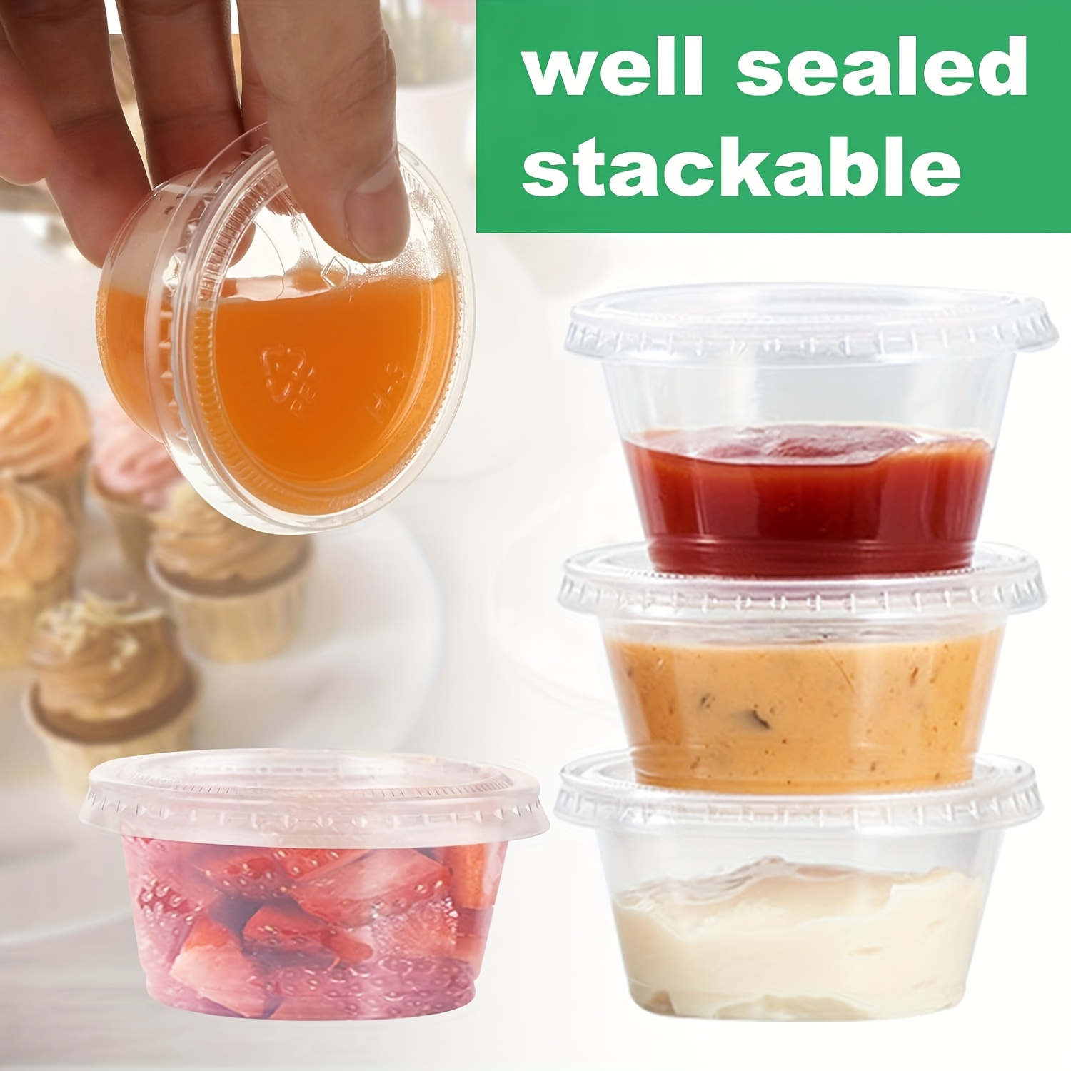 50/100 pces caixa de vedação d - Meal Prep Jar avaliação e preço