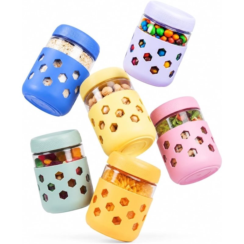 Potes de Vidro Macio com Tampa - Meal Prep Jars With Lids avaliação e preço