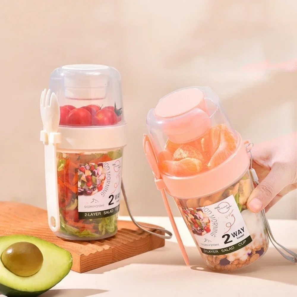 Copo de salada portátil copo d - Meal Prep Jar avaliação e preço