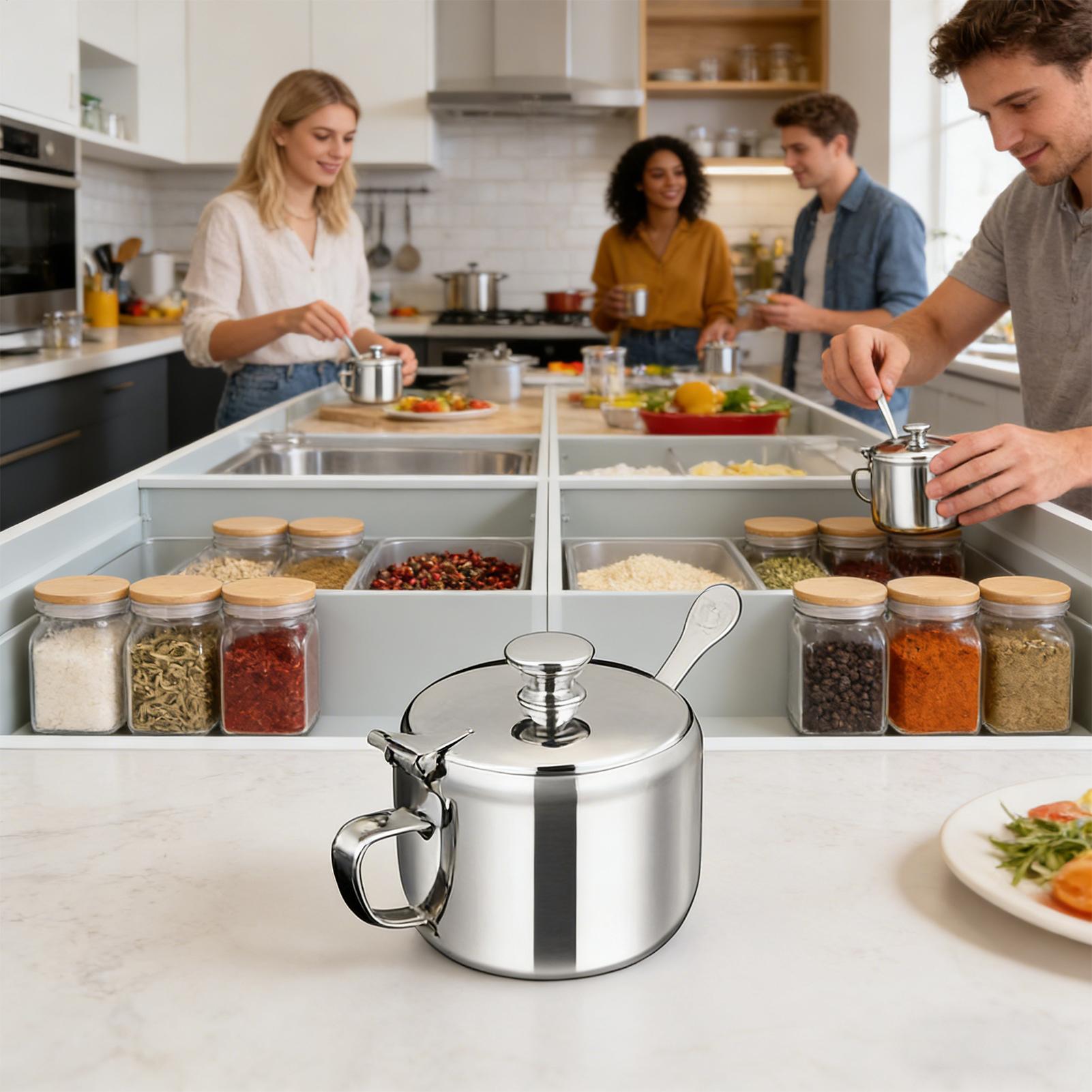 Caixa de Condimentos para Cozi - Meal Prep Jars With Lids avaliação e preço
