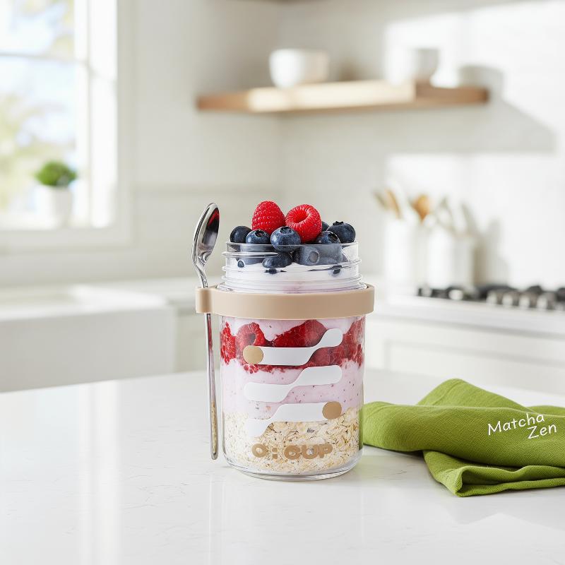 Copo de Vidro para Overnight O - Meal Prep Yogurt Cups avaliação e preço
