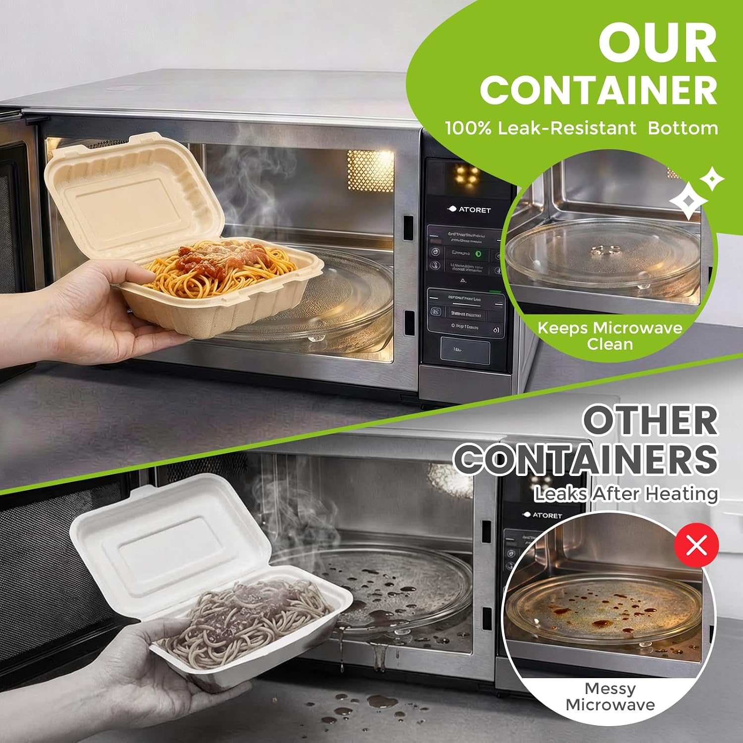 Pacote com 50 Recipientes Clam - Meal Prep Recipes avaliação e preço
