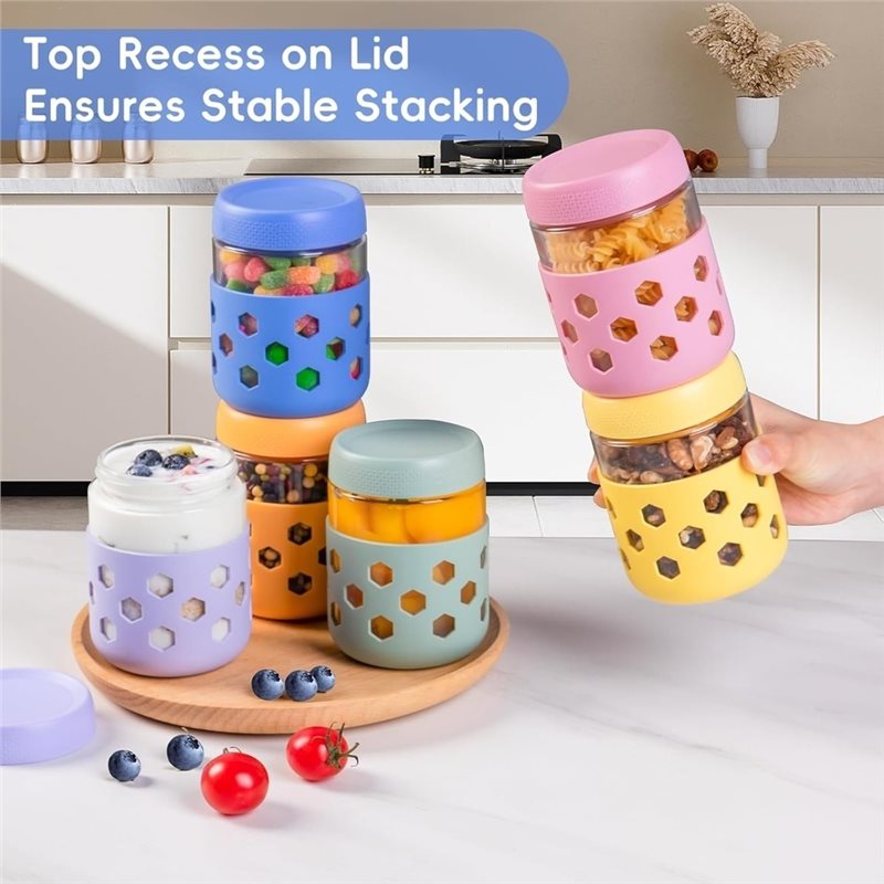 Conjunto de Potes de Vidro par - Meal Prep Jars With Lids avaliação e preço