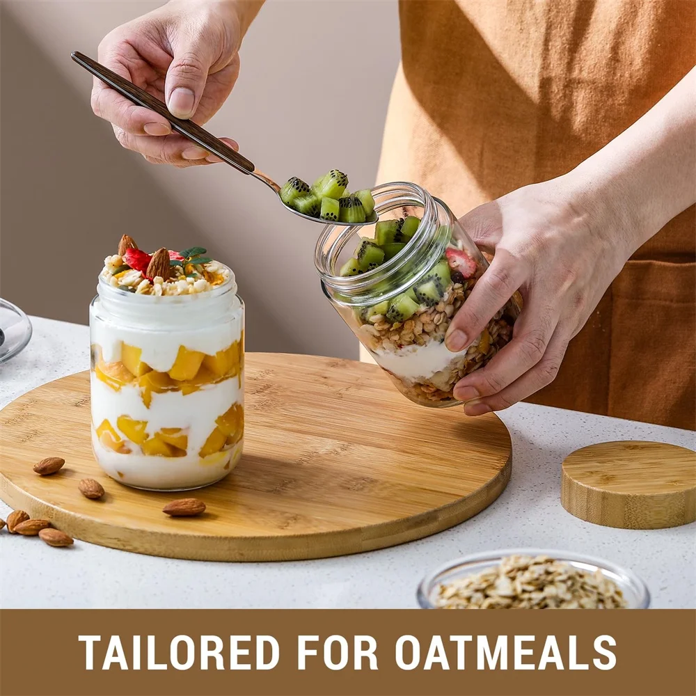 Conjunto de 4 potes de vidro d - Meal Prep Jars With Lids avaliação e preço