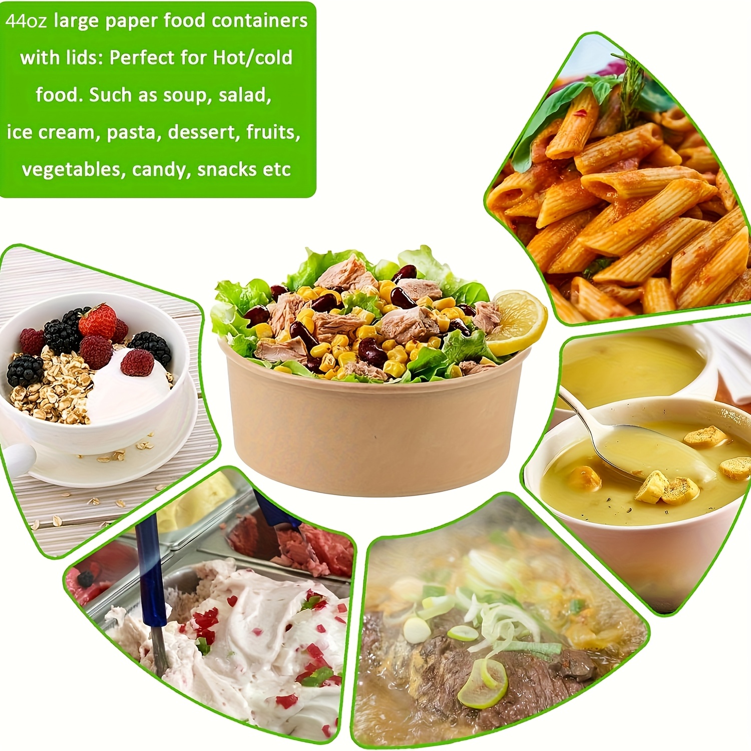 44oz/1300ml 25/50 pacotes tige - Meal Prep Recipes avaliação e preço