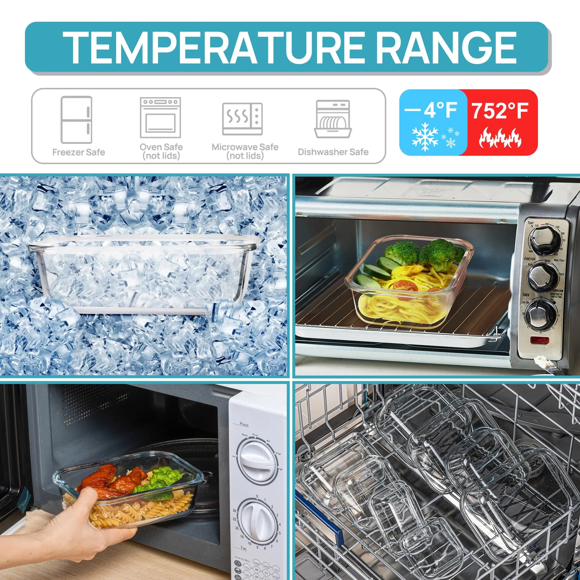 Lancheira de vidro, recipiente - Meal Prep Recipes avaliação e preço