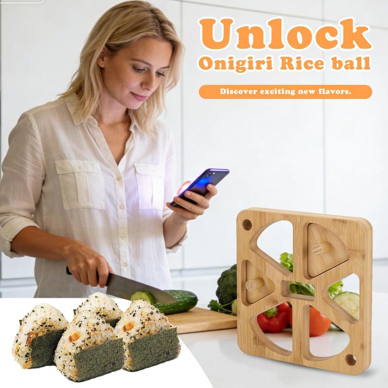 Molde de Madeira para Onigiri  - Meal Prep Rice avaliação e preço