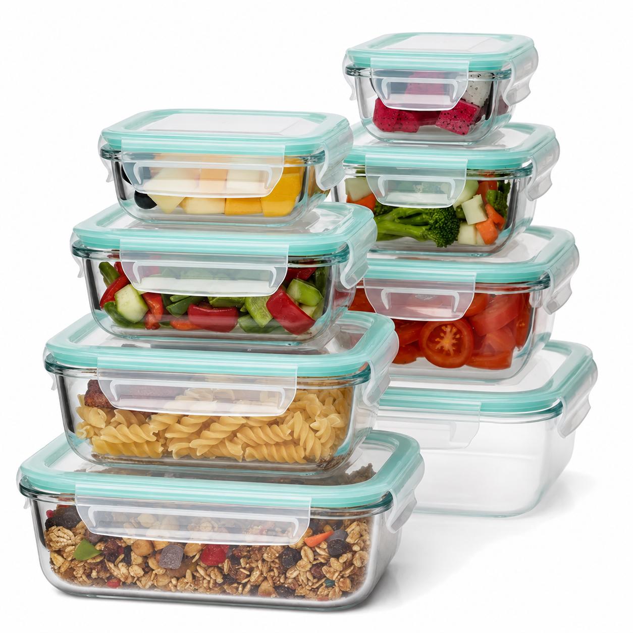 Conjunto de 8 Potes de Vidro B - Meal Prep Jars With Lids avaliação e preço