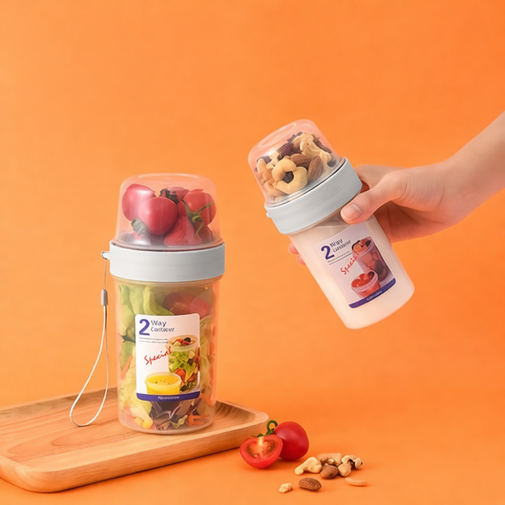 Recipiente Portátil de Dupla C - Meal Prep Yogurt Cups avaliação e preço