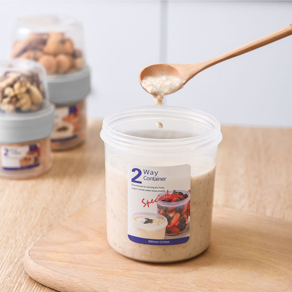 Recipiente Portátil de Dupla C - Meal Prep Yogurt Cups avaliação e preço